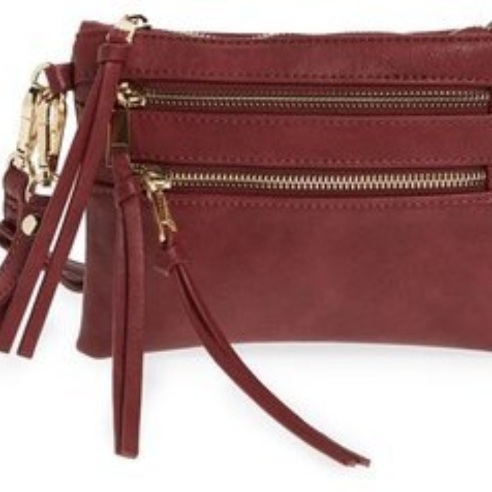 Burgundy Crossbody/Clutch - Like New